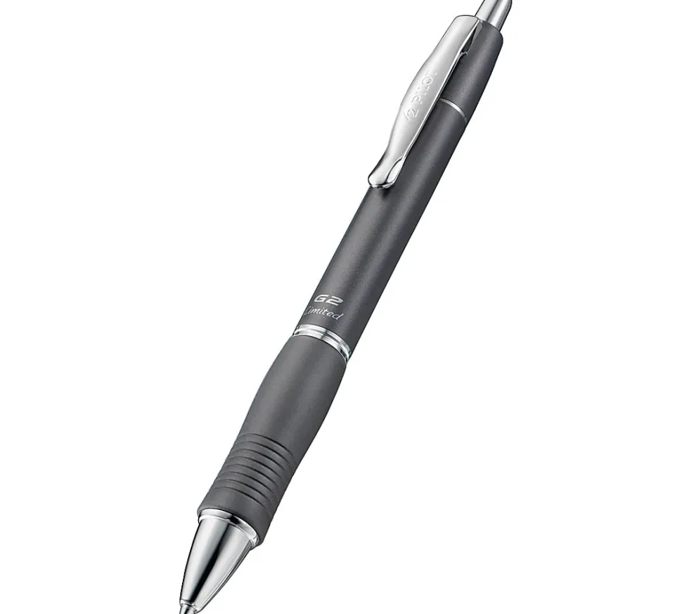 Pilot G2 Limited Retractable Gel Ink Roller Pen, Fine Point, 0.7 mm, Assorted Barrels, Black Ink