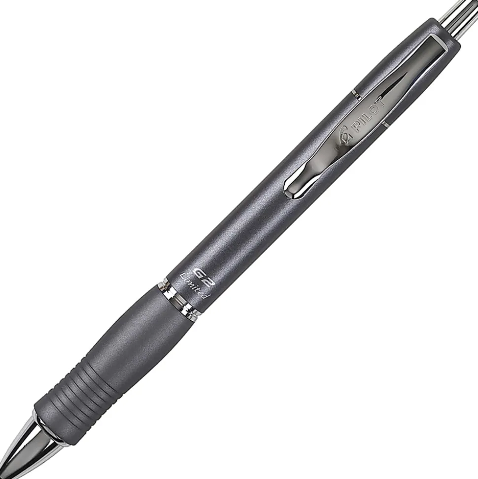 Pilot G2 Limited Retractable Gel Ink Roller Pen, Fine Point, 0.7 mm, Assorted Barrels, Black Ink