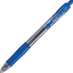 Pilot G2 Retractable Gel Pens, Bold Point, 1.0 mm Point Size, Blue Gel-Based Ink, Clear Barrels, Pack Of 36 Pens
