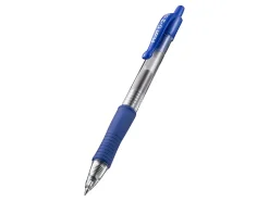 Pilot G2 Retractable Gel Pens, Fine Point, 0.7 mm, Clear Barrels, Blue Ink, Pack Of 4 Pens