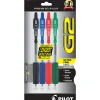 Pilot G2 Retractable Gel Pens, Ultra Fine Point, 0.38 mm, Black, Assorted Barrels, Assorted Ink Colors, Pack Of 4