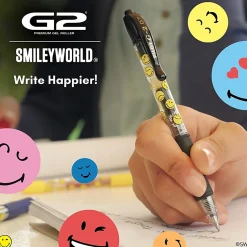 Pilot G2 | SmileyWorld Gel Pen, Fine Point, 0.7mm, Iris Blue Ink, Single Pen
