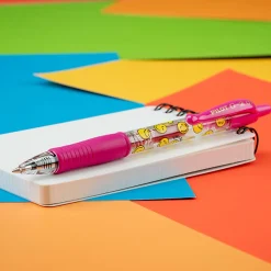 Pilot G2 | SmileyWorld Gel Pen, Fine Point, 0.7mm, Pink Ink, Single Pen