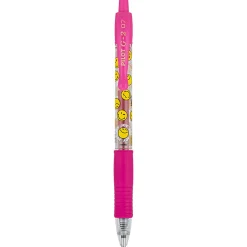 Pilot G2 | SmileyWorld Gel Pen, Fine Point, 0.7mm, Pink Ink, Single Pen