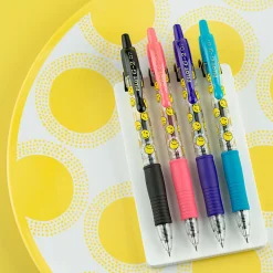 Pilot G2 | SmileyWorld Gel Pens, Fine Point, 0.7mm, Assorted Inks, Pack of 4 Pens