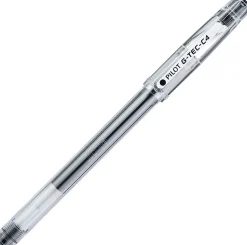 Pilot G-Tec-C Gel Pen, Ultra Fine Point, 0.4 mm, Translucent Barrel, Black Ink