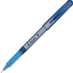 Pilot® Liquid Ink Razor Point Pens, Extra-Fine Point, 0.3 mm, Graphite Barrel, Blue Ink, Pack Of 12 Pens