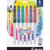 Pilot Marker Pens - Bold 2.5 mm Point Size - Black, Blue, Red, Green, Orange, Purple - White Barrel - 6 / Pack