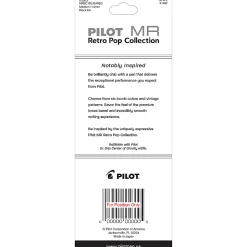 Pilot® MR Retro Pop Collection Premium Ballpoint Pen, Medium Point, 1.0 mm, Red Barrel, Black Ink