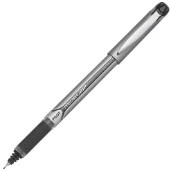 Pilot® Precise Grip™ Liquid Ink Rollerball Pens, Extra Fine Point, 0.5 mm, Black Metallic Barrel, Black Ink, Pack Of 12 Pens