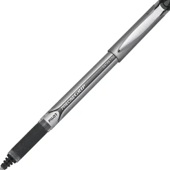 Pilot® Precise Grip™ Liquid Ink Rollerball Pens, Extra Fine Point, 0.5 mm, Black Metallic Barrel, Black Ink, Pack Of 12 Pens