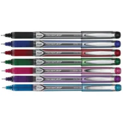Pilot® Precise Grip™ Liquid Ink Rollerball Pens, Needle Point, 0.5 mm, Assorted Metallic Barrels, Assorted Ink Colors, Pack Of 7 Pens