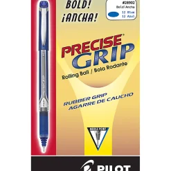 Pilot® Precise Grip™ Liquid Ink Rollerball Pens, Bold Point, 1.0 mm, Blue Metallic Barrel, Blue Ink, Pack Of 12 Pens