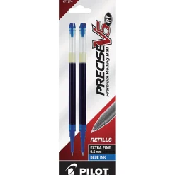 Pilot® Precise™ Liquid Ink Retractable Rollerball Refills, V5, 0.5 mm, Extra-Fine Point, Blue, Pack Of 2