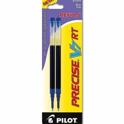 Pilot® Precise™ Liquid Ink Retractable Rollerball Refills, V7, 0.7 mm, Fine Point, Blue, Pack Of 2