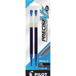 Pilot® Precise™ Liquid Ink Retractable Rollerball Refills, V7, 0.7 mm, Fine Point, Blue, Pack Of 2