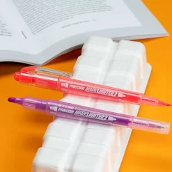 Pilot Precise Marklighter2 Dual Tip Highlighter And Creative Markers, Chisel/Extra Fine Tips, Assorted, Pack Of 2 Highlighters
