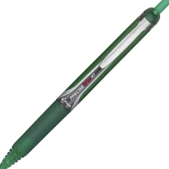 Pilot® Precise™ V5 Liquid Ink Retractable Rollerball Pens, Extra Fine Point, 0.5 mm, Assorted Barrels, Green Ink, Pack Of 12