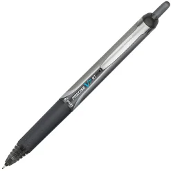 Pilot® Precise™ V7 Liquid Ink Retractable Rollerball Pens, Fine Point, 0.7 mm, Black Barrels, Black Ink, Pack Of 12 Pens