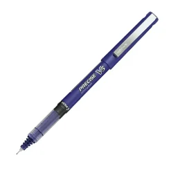 Pilot® Precise™ V5 Liquid Ink Rollerball Pens, 0.5 mm, Extra Fine Point, Purple Barrel, Purple Ink, Pack Of 12 Pens