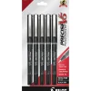 Pilot® Precise™ V5 Liquid Ink Rollerball Pens, Extra Fine Point, 0.5 mm, Black Barrel, Black Ink, Pack Of 5