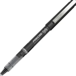 Pilot® Precise™ V5 Liquid Ink Rollerball Pens, Extra Fine Point, 0.5 mm, Black Barrel, Black Ink, Pack Of 5