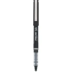 Pilot® Precise™ V5 Liquid Ink Rollerball Pens, Extra Fine Point, 0.5 mm, Black Barrel, Black Ink, Pack Of 12