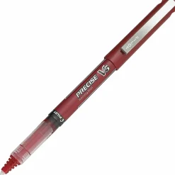 Pilot® Precise™ V5 Liquid Ink Rollerball Pens, Extra Fine Point, 0.5 mm, Red Barrel, Red Ink, Pack Of 12
