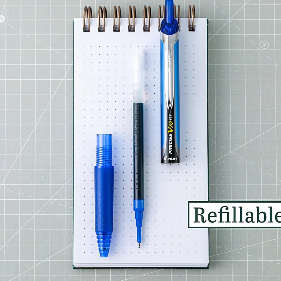 Pilot Precise V10 Retractable Rolling Ball Pen, Bold Point, 1.0 mm, Blue, Single Pen
