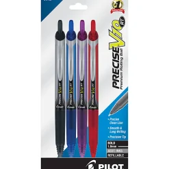 Pilot Precise V10 Retractable Rolling Ball Pens, Bold Point, 1.0 mm, Assorted, Pack Of 4 Pens