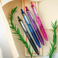 Pilot Precise V5 RT Floral Pens, Extra Fine Point, 0.5mm, Assorted Inks, Pack of 4 Pens