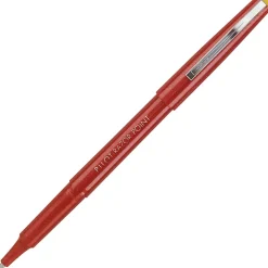 Pilot® Razor Point Pens, Extra-Fine Point, 0.3 mm, Red Barrel, Red Ink, Pack Of 12 Pens