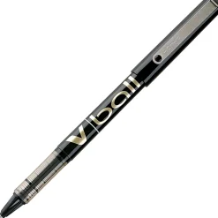 Pilot® V-Ball™ Liquid Ink Rollerball Pens, Fine Point, 0.7 mm, Black Barrel, Black Ink, Pack Of 12 Pens