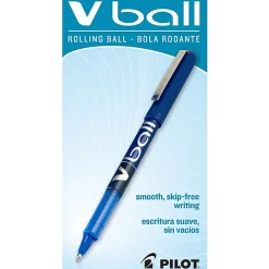 Pilot® V-Ball™ Liquid Ink Rollerball Pens, Extra Fine Point, 0.5 mm, Blue Barrel, Blue Ink, Pack Of 12 Pens