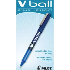 Pilot® V-Ball™ Liquid Ink Rollerball Pens, Extra Fine Point, 0.5 mm, Blue Barrel, Blue Ink, Pack Of 12 Pens