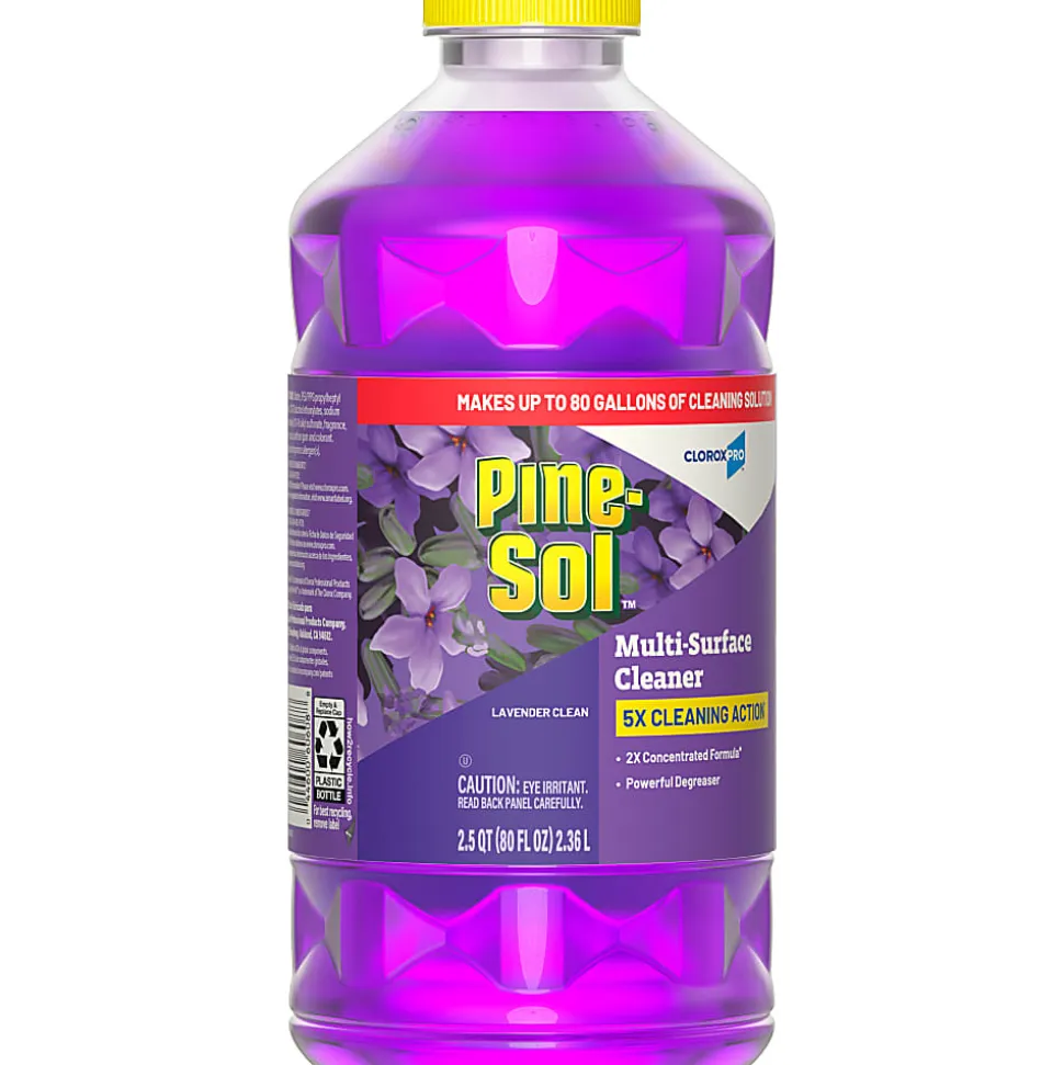 Pine-Sol Multi-Surface Cleaner, CloroxPro, All Purpose Cleaner, Lavender Clean, 80 Fluid Ounces, Pack of 3 (60608)