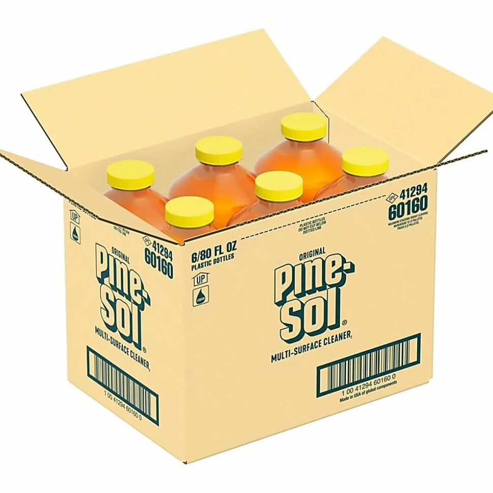 Pine-Sol® Multi-Surface Cleaner Disinfectant Concentrated, Pine Scent, 80 oz Bottle, 6/Carton