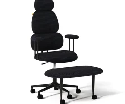 Pinmoco Big & Tall Ergonomic Faux Leather Office Chair, Black, Total Qty 1