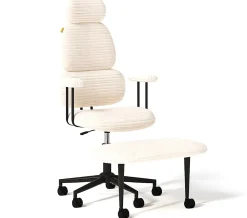 Pinmoco Big & Tall Ergonomic Office Chair, Beige, Total Qty 1