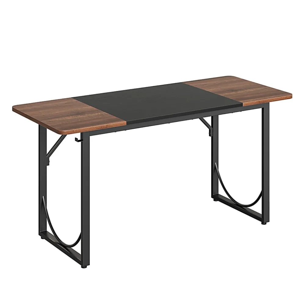 Pinmoco 63"W Executive Computer Desk, Rustic Brown