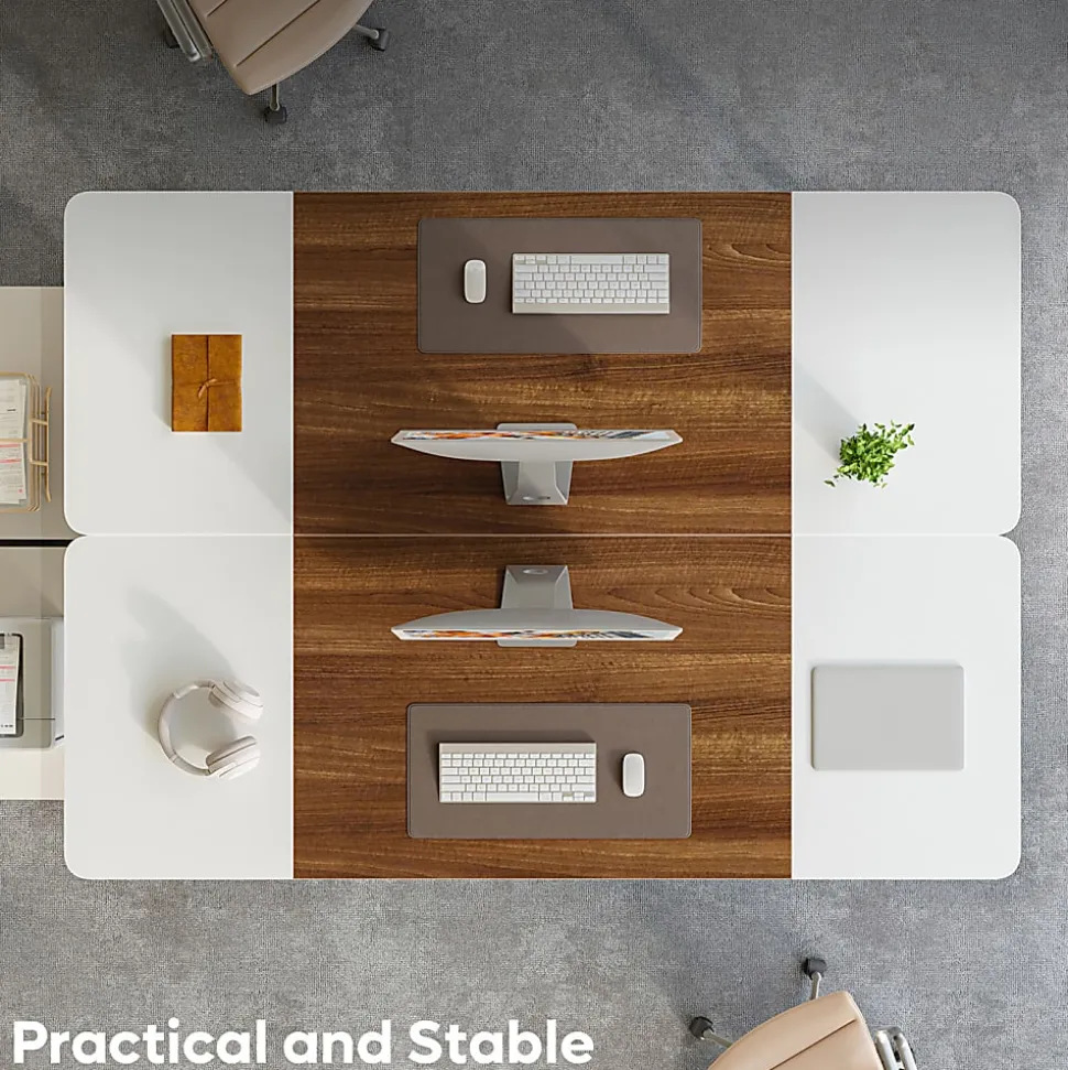 Pinmoco 63"W Executive Computer Desk, White