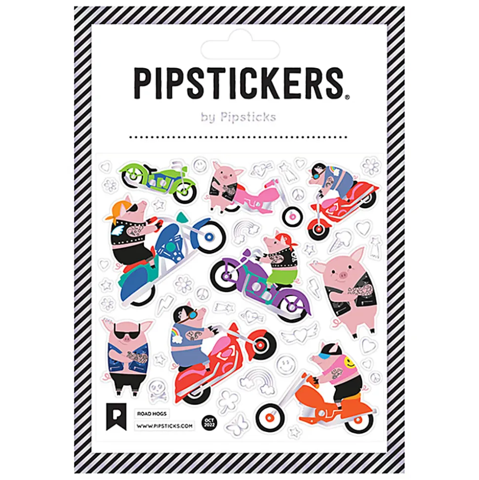 Pipsticks Decorative Stickers, 4" x 4", Road Hogs