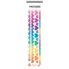 Pipsticks Decorative Stickers, 2" x 8", Prismatic Hearts