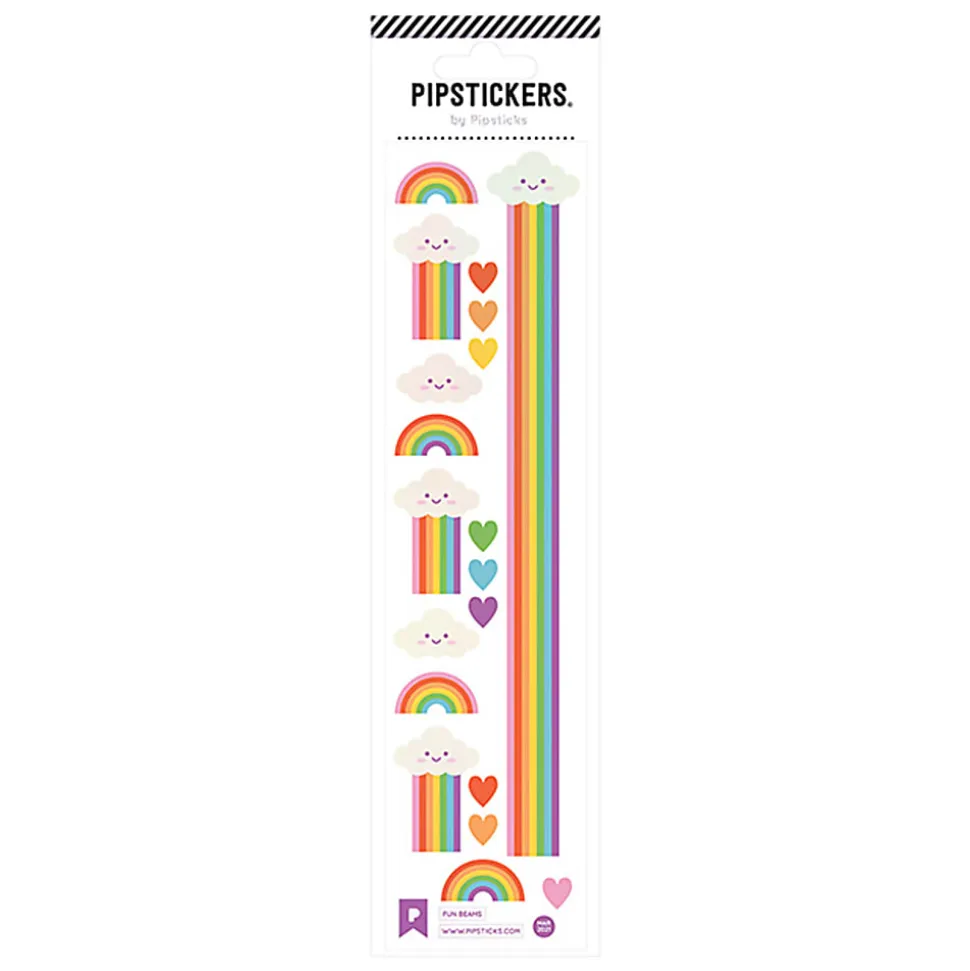 Pipsticks Decorative Stickers, 2" x 8", Fun Beams