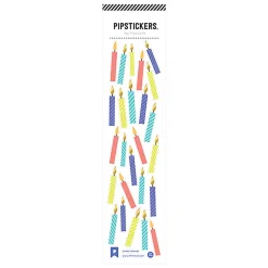 Pipsticks Decorative Stickers, 2" x 8", Candid Candles