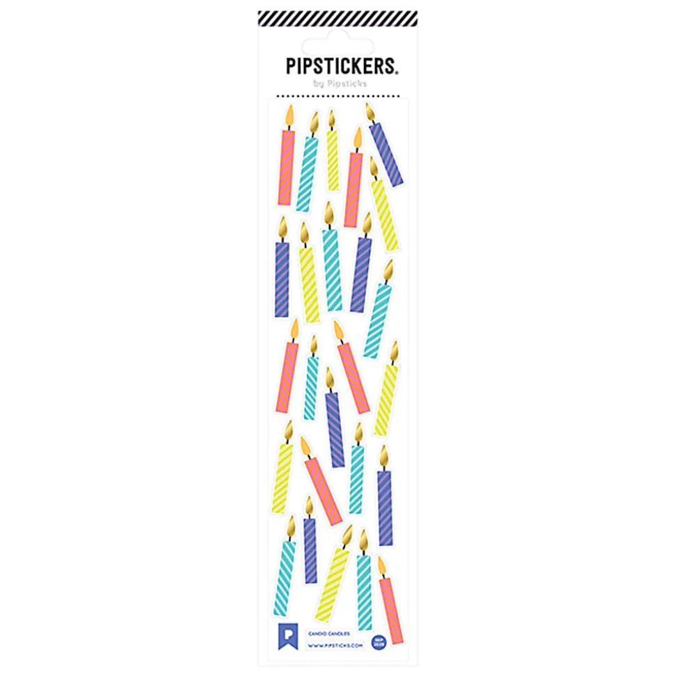 Pipsticks Decorative Stickers, 2" x 8", Candid Candles