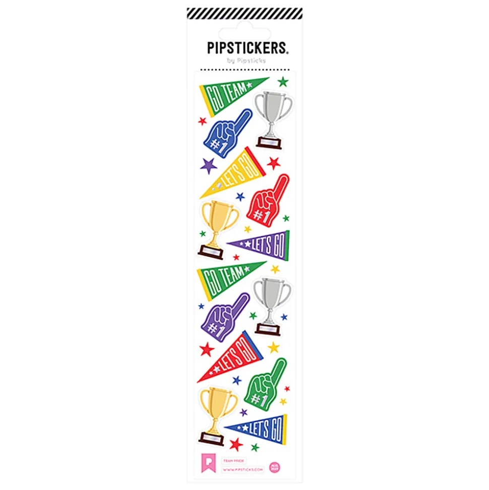 Pipsticks Decorative Stickers, 2" x 8", Team Pride