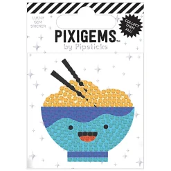 Pipsticks Pixigem Sticker, 2" x 2", Ruby Ramen