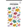 Pipsticks Puffy Stickers, 4" x 6", Huggable Hearts Glitter