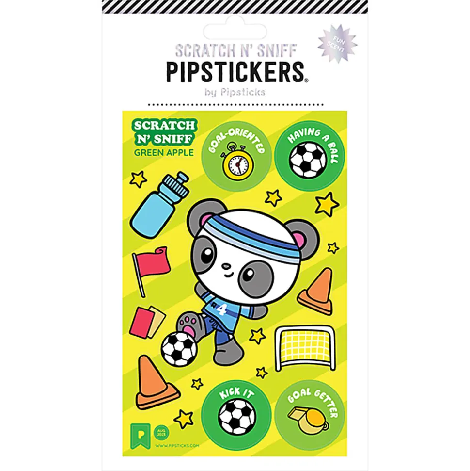 Pipsticks Scratch 'n Sniff Stickers, 4" x 6", Kick It!